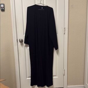 New Elegant Black Maxi Dress modesty Muslims abaya #649